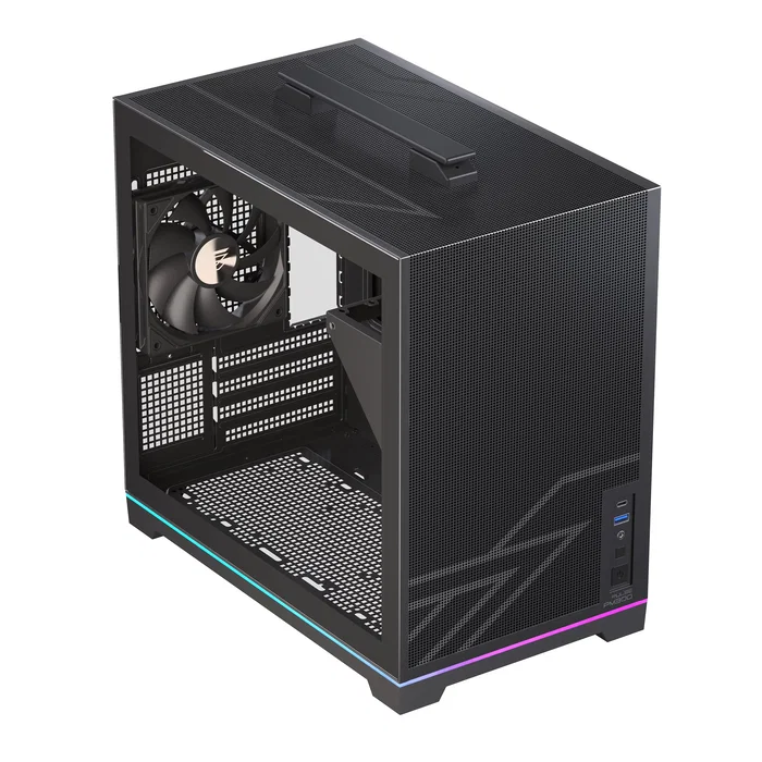 Einarex PM300 Core Caja de PC Semitorre Micro-ATX con Cristal Templado