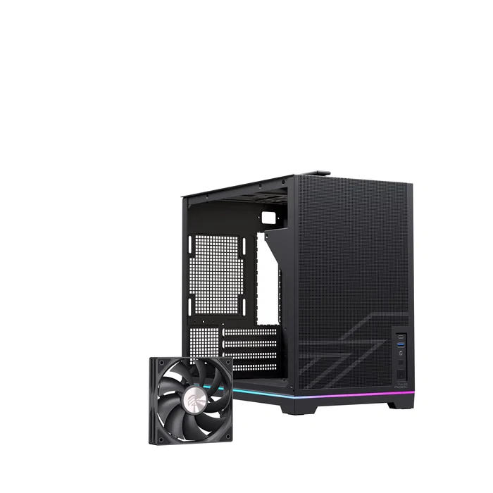 Einarex PM300 Core Caja de PC Semitorre Micro-ATX con Cristal Templado