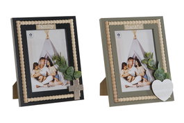 DKD Home Decor Set de Marcos de Fotos 13x18 MDF y Cristal, Surtido de Colores
