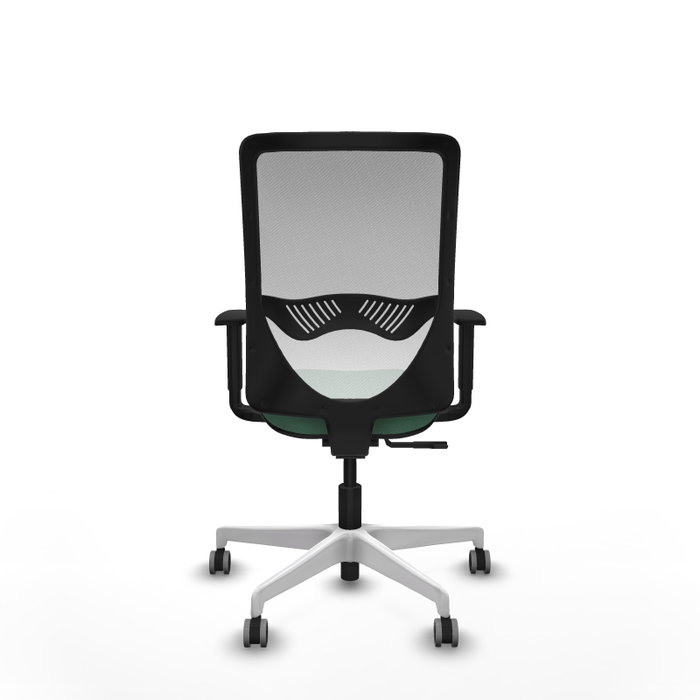 PIQUERAS Y CRESPO Silla de oficina Zulema con mecanismo Sincro Verde esmeralda y Blanco PIQUERAS Y CRESPO Silla de oficina Zulema con mecanismo Sincro Verde esmeralda y Blanco