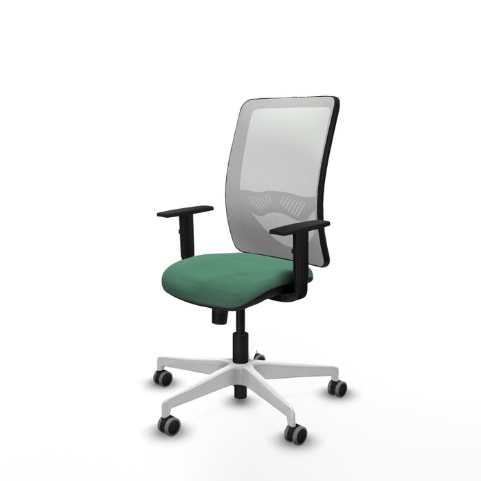 PIQUERAS Y CRESPO Silla de oficina Zulema con mecanismo Sincro Verde esmeralda y Blanco PIQUERAS Y CRESPO Silla de oficina Zulema con mecanismo Sincro Verde esmeralda y Blanco