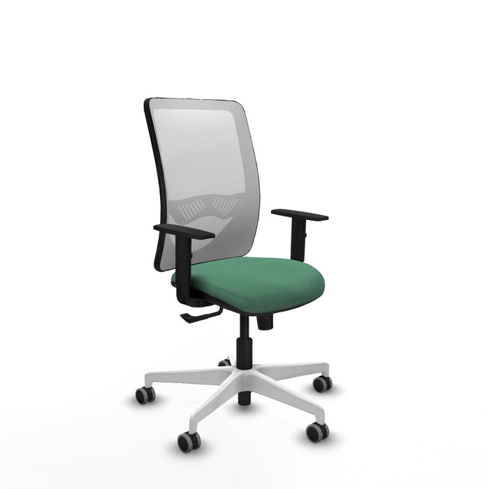 PIQUERAS Y CRESPO Silla de oficina Zulema con mecanismo Sincro Verde esmeralda y Blanco PIQUERAS Y CRESPO Silla de oficina Zulema con mecanismo Sincro Verde esmeralda y Blanco
