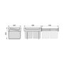 Emuca Contenedor de reciclaje 2x15L gris antracita