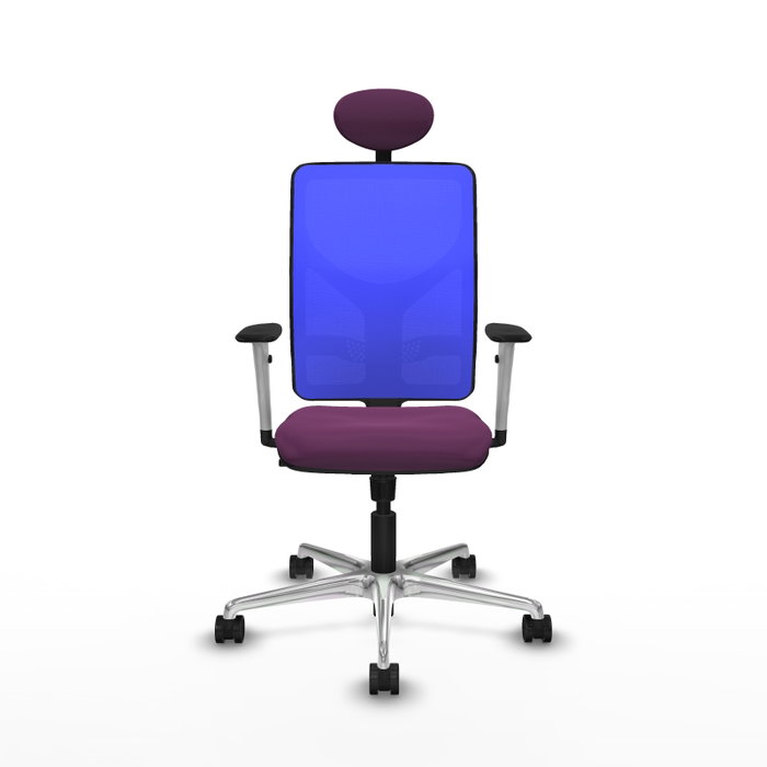 PIQUERAS Y CRESPO Silla de oficina Motilla con mecanismo Sincro, Morado y Azul