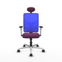 PIQUERAS Y CRESPO Silla de oficina Motilla con mecanismo Sincro, Morado y Azul