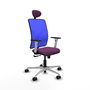 PIQUERAS Y CRESPO Silla de oficina Motilla con mecanismo Sincro, Morado y Azul