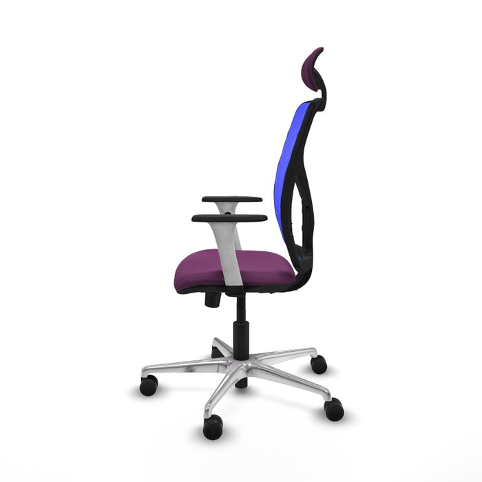 PIQUERAS Y CRESPO Silla de oficina Motilla con mecanismo Sincro, Morado y Azul