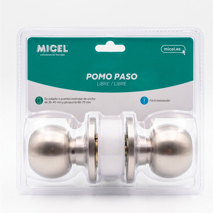 Micel Pomo de puerta PP07 forma bola en acero inoxidable Micel Pomo de puerta PP07 forma bola en acero inoxidable