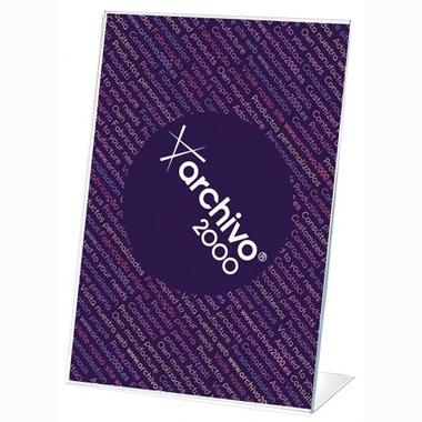 Archivo 2000 Expositor Sobremesa L DIN A7 Vertical Cristal Transparente 40x75x110 mm Archivo 2000 Expositor Sobremesa L DIN A7 Vertical Cristal Transparente 40x75x110 mm