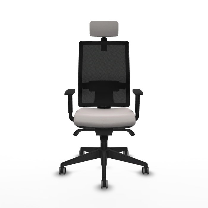 PIQUERAS Y CRESPO Silla de oficina Horna con mecanismo Sincro, Blanco y Negro PIQUERAS Y CRESPO Silla de oficina Horna con mecanismo Sincro, Blanco y Negro