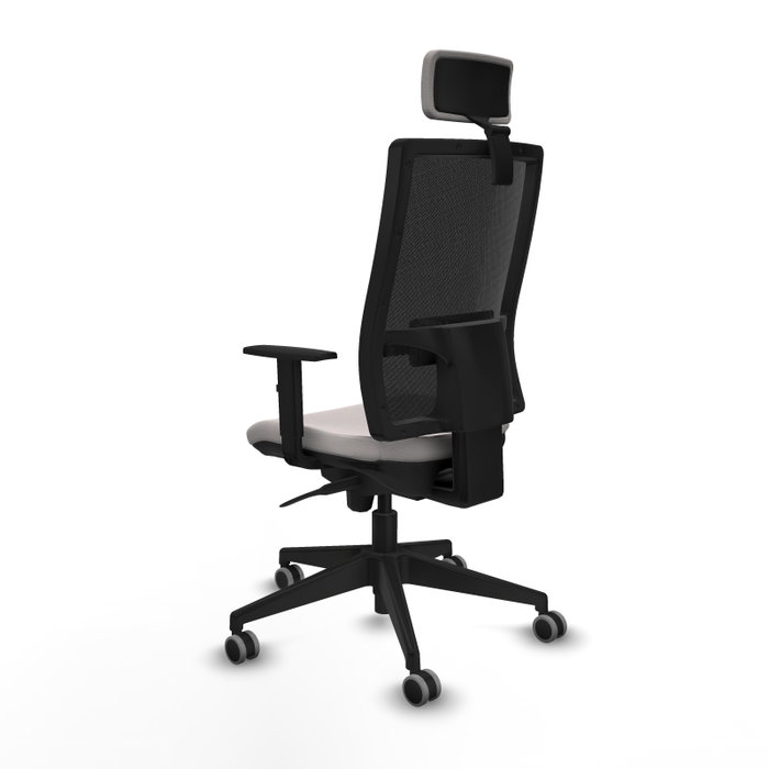 PIQUERAS Y CRESPO Silla de oficina Horna con mecanismo Sincro, Blanco y Negro PIQUERAS Y CRESPO Silla de oficina Horna con mecanismo Sincro, Blanco y Negro