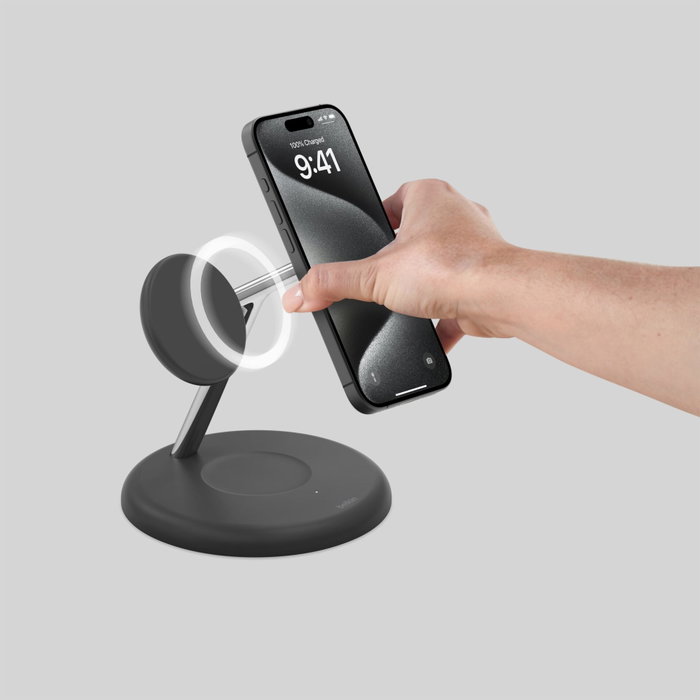 Belkin BoostCharge Pro 3-en-1 con Qi2 Negro