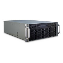 Inter-Tech 4U-4416L Estante de servidor 4U Negro, Plata