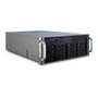 Inter-Tech 4U-4416L Estante de servidor 4U Negro, Plata
