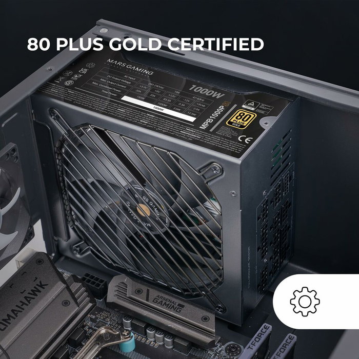 Mars Gaming MPB1000PSI 1000W 80 Plus Gold ATX 3.1 PCIe 5.1 Modular