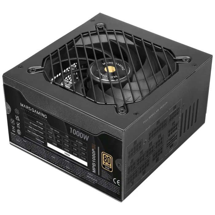 Mars Gaming MPB1000PSI 1000W 80 Plus Gold ATX 3.1 PCIe 5.1 Modular Mars Gaming MPB1000PSI 1000W 80 Plus Gold ATX 3.1 PCIe 5.1 Modular