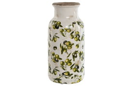 DKD Home Decor Jarrón de Gres Olivo Verde