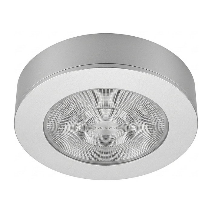 Synergy21 LED Deckeneinbauspot Helios plata redondo con marco de superficie Synergy21 LED Deckeneinbauspot Helios plata redondo con marco de superficie