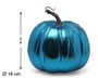 Atosa Calabaza Decorativa Metálica Azul 16 cm para Halloween