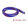 DeLOCK Funda trenzada estirable 2 m x 19 mm azul-rojo-blanco