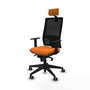 PIQUERAS Y CRESPO Silla de oficina Horna Naranja y Negro