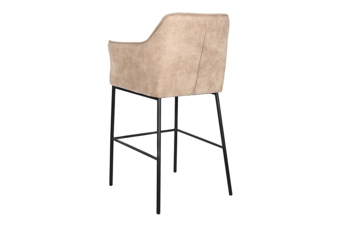 DKD Home Decor Taburete Beige Negro Microfibra Metal 60 x 107 x 59 cm