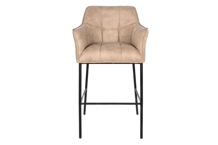 DKD Home Decor Taburete Beige Negro Microfibra Metal 60 x 107 x 59 cm