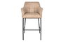DKD Home Decor Taburete Beige Negro Microfibra Metal 60 x 107 x 59 cm