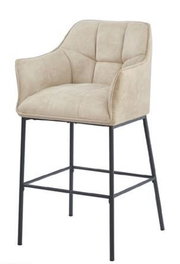 DKD Home Decor Taburete Beige Negro Microfibra Metal 60 x 107 x 59 cm