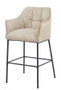 DKD Home Decor Taburete Beige Negro Microfibra Metal 60 x 107 x 59 cm