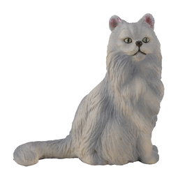 COLLECTA Gato Persa Sentado 88329 - Figura Animal Pintada a Mano - Replica Realista a Escala - Juguete Educativo 3+