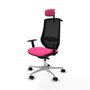 PIQUERAS Y CRESPO Silla de oficina Mardos con mecanismo Sincro/Traslack Rosa y Negro