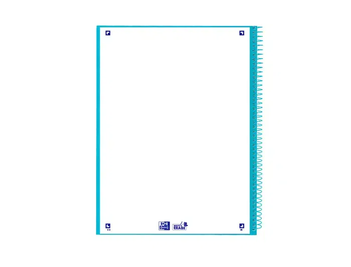 Oxford Cuaderno Europeanbook 1 Touch Write&Erase 80H A4+ 5x5 mm Microperforado T-Extradura Pack 5 Ud Azul Pastel