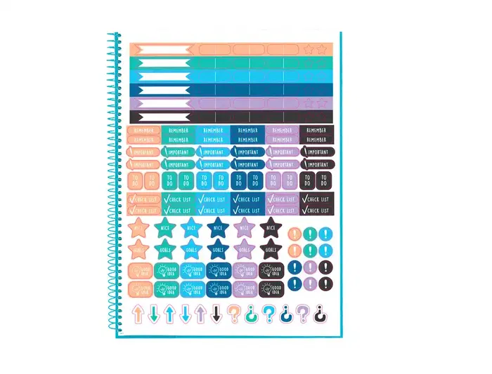 Oxford Cuaderno Europeanbook 1 Touch Write&Erase 80H A4+ 5x5 mm Microperforado T-Extradura Pack 5 Ud Azul Pastel