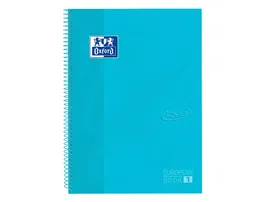 Oxford Cuaderno Europeanbook 1 Touch Write&Erase 80H A4+ 5x5 mm Microperforado T-Extradura Pack 5 Ud Azul Pastel