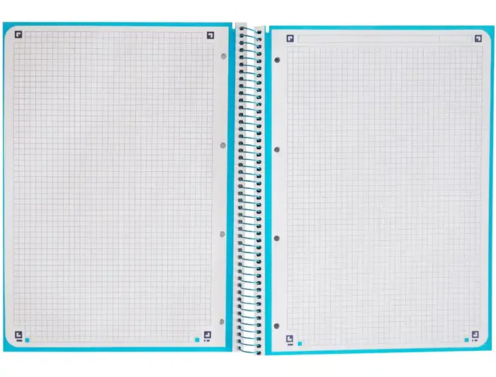 Oxford Cuaderno Europeanbook 1 Touch Write&Erase 80H A4+ 5x5 mm Microperforado T-Extradura Pack 5 Ud Azul Pastel