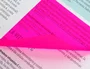 Milan Bloc de notas adhesivas translúcidas rosa fluorescente 76x76 mm