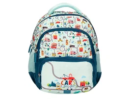 Liderpapel Mochila Multibolsillo Infantil Azul Cars 350x110x270 mm