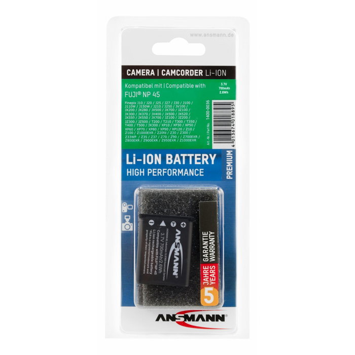 Ansmann A-Fuj NP 45 Batería Recargable Ansmann A-Fuj NP 45 Batería Recargable