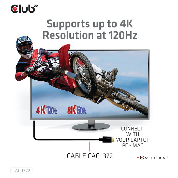 CLUB-3D Cable HDMI Ultra High Speed CAC-1372 2m 48Gbps 10K/120Hz CLUB-3D Cable HDMI Ultra High Speed CAC-1372 2m 48Gbps 10K/120Hz