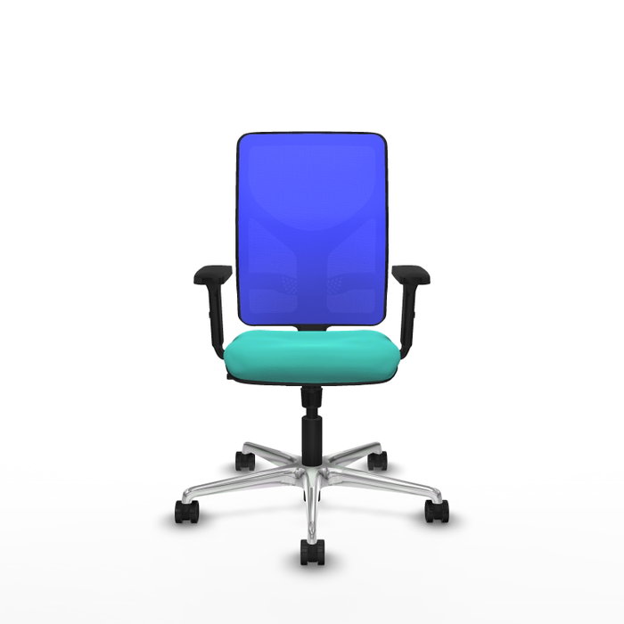 PIQUERAS Y CRESPO Silla de oficina Motilla con mecanismo Sincro, Turquesa y Azul