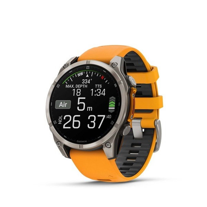 Garmin Reloj Inteligente fenix 8 Sapphire Titanium 010-02904-11 Gris/Naranja, GPS, Multideporte, Salud, Música, Pagos Garmin Pay Garmin Reloj Inteligente fenix 8 Sapphire Titanium 010-02904-11 Gris/Naranja, GPS, Multideporte, Salud, Música, Pagos Garmin Pay