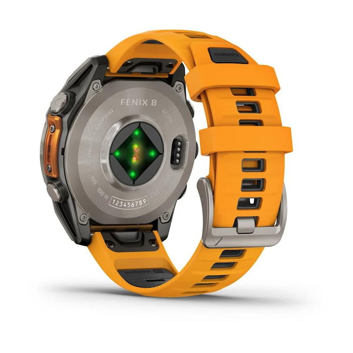 Garmin Reloj Inteligente fenix 8 Sapphire Titanium 010-02904-11 Gris/Naranja, GPS, Multideporte, Salud, Música, Pagos Garmin Pay Garmin Reloj Inteligente fenix 8 Sapphire Titanium 010-02904-11 Gris/Naranja, GPS, Multideporte, Salud, Música, Pagos Garmin Pay