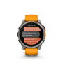 Garmin Reloj Inteligente fenix 8 Sapphire Titanium 010-02904-11 Gris/Naranja, GPS, Multideporte, Salud, Música, Pagos Garmin Pay
