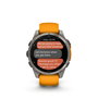 Garmin Reloj Inteligente fenix 8 Sapphire Titanium 010-02904-11 Gris/Naranja, GPS, Multideporte, Salud, Música, Pagos Garmin Pay