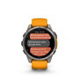 Garmin Reloj Inteligente fenix 8 Sapphire Titanium 010-02904-11 Gris/Naranja, GPS, Multideporte, Salud, Música, Pagos Garmin Pay