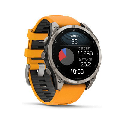 Garmin Fenix 8 Sapphire Titanium AMOLED GPS Gris/Naranja