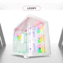 Rampage Loopy Caja PC Acuario 7 Ventiladores ARGB Infinity HUB Blanco