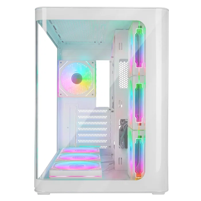 Rampage Loopy Caja PC Acuario 7 Ventiladores ARGB Infinity HUB Blanco