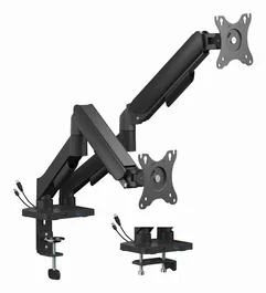 Gembird MA-DA2U-01 Brazo de Montaje para 2 Monitores 17-32 pulg con USB